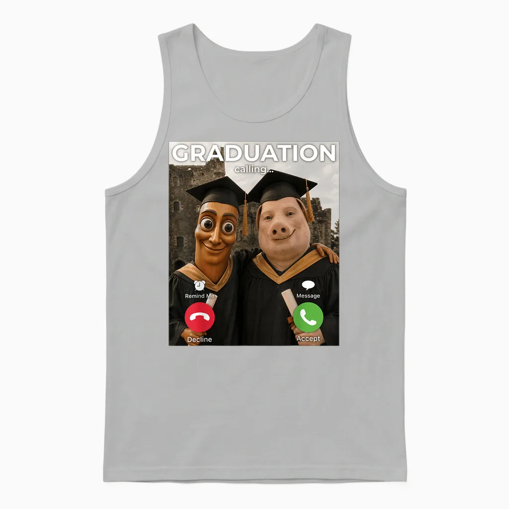 Tung Sahur John Pork Abschlussberufung Lustiger Senior 2026 Unisex Tank Top in Ash