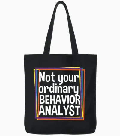 Funny Behavior Analyst Tote Bags - Black