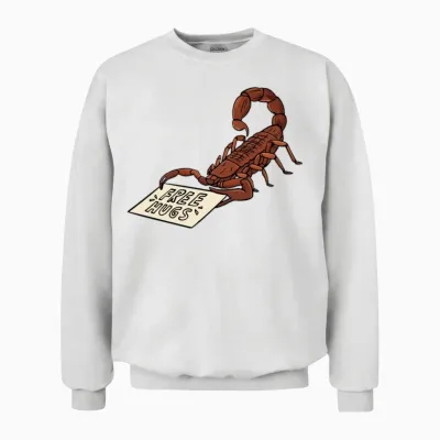 Free Hugs Scorpion Design for a Toxic Animal Lover Unisex Sweatshirt - White