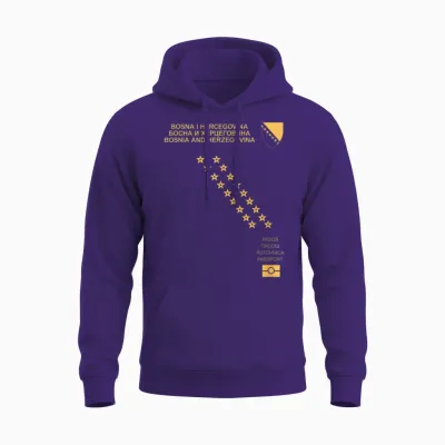 Bosnien Geschenke Ljiljan Sfrj Bosna Flagge Wappen Unisex Hoodie - Purple