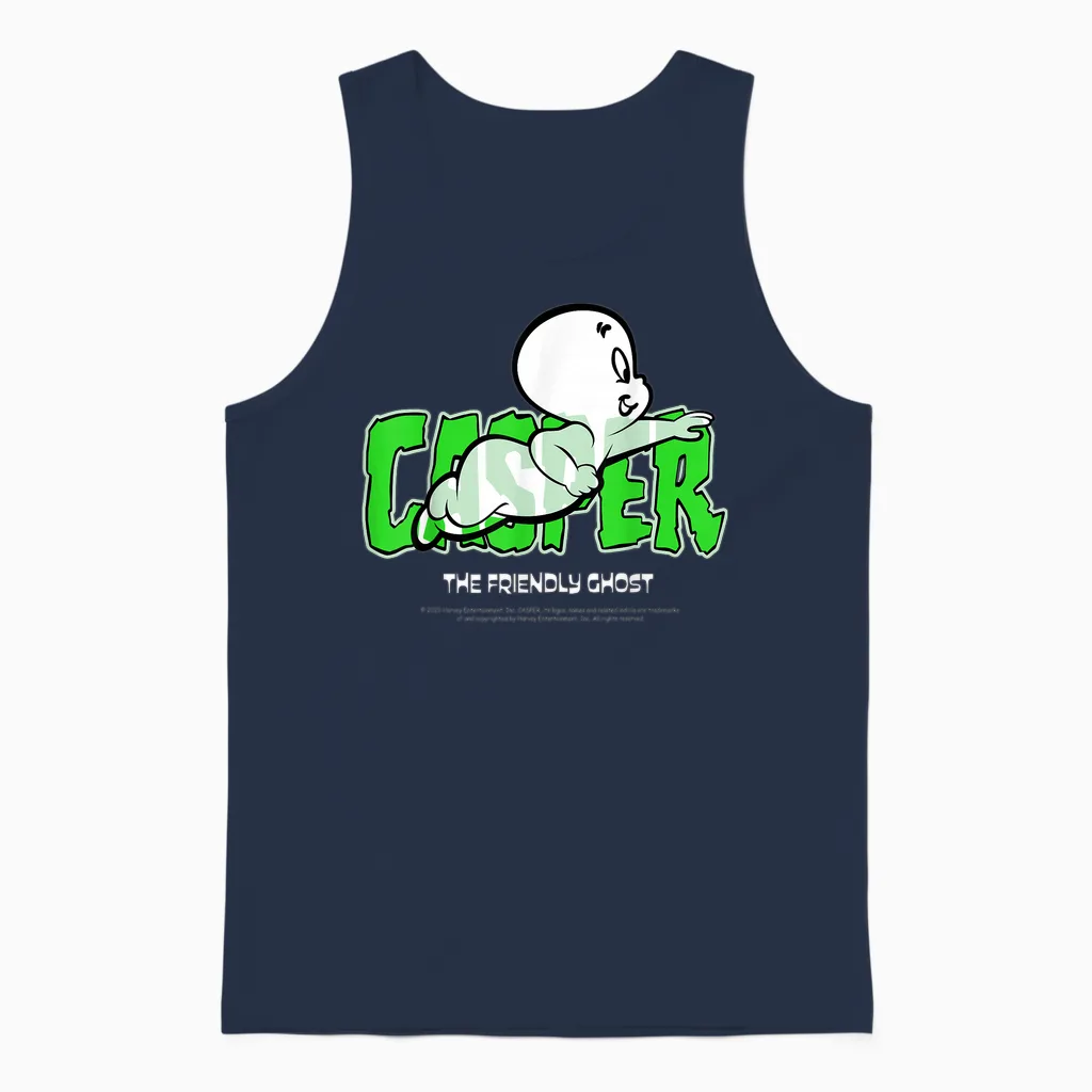 Casper Movie Merch the Friendly Ghost Classic Unisex Tank Top in Navy