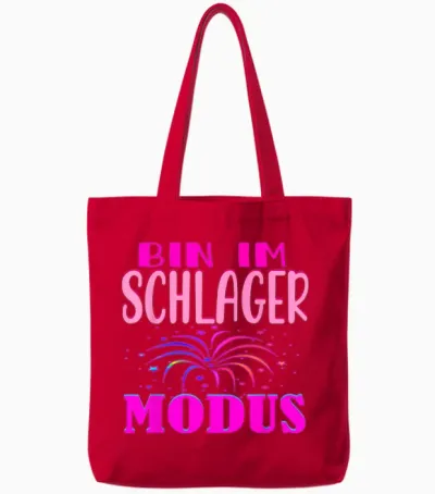 Schlagerparty Costume Malle Party Outfit Malle Accessories Tote Bags - Red