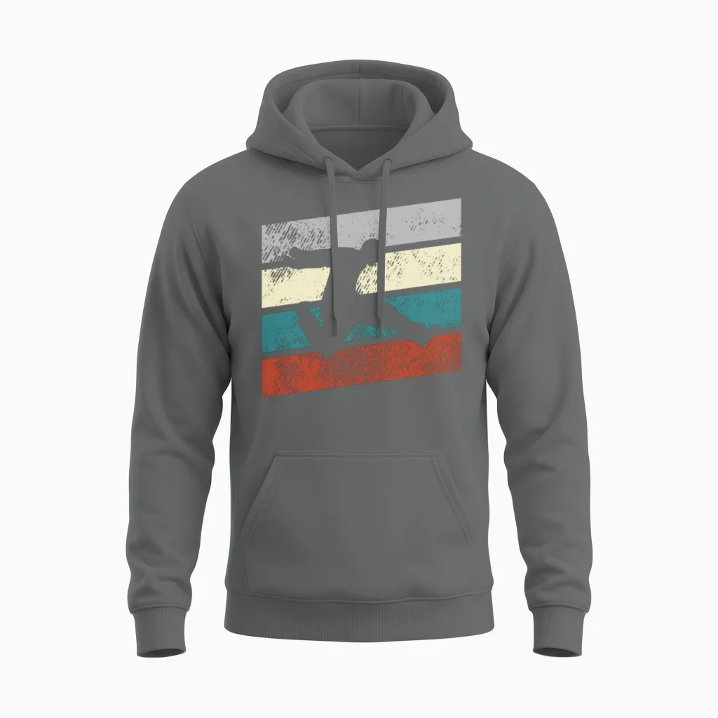Parkour Retro Unisex Hoodie in Graphite Heather