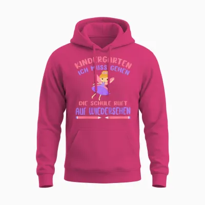 Kinder Kita Abgänger 2026 Fee Schule Ruft Schulkind Mädchen Unisex Hoodie - Heliconia