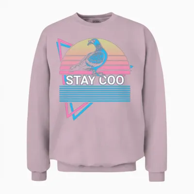 Pigeon Retro Unisex Sweatshirt - Light Pink