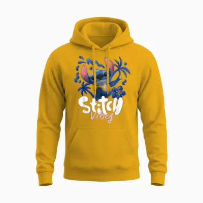 Disney Lilo & Stitch Live-Action Movie Stitch Vibes Hula Unisex Hoodie - Gold