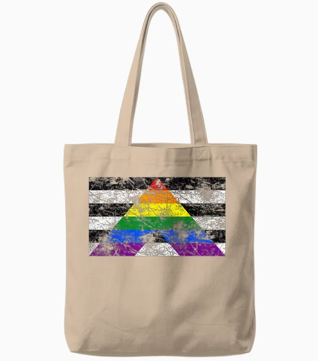 Gerade Ally Flagge Tote Bags in Natural