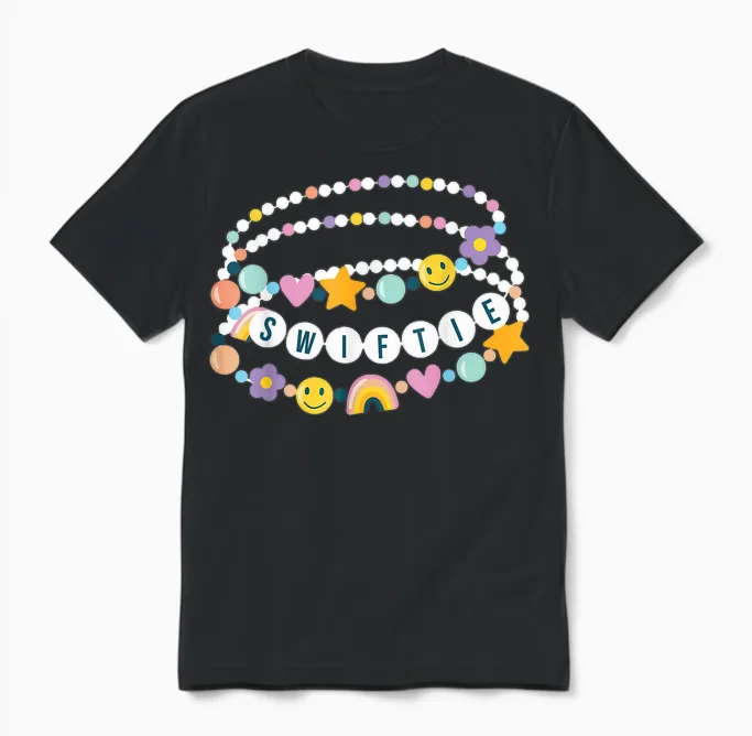 Vintage Taylor First Name Personalized Friendship Bracelet Unisex T-Shirt in Black