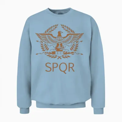 Spqr Roman Eagle Unisex Sweatshirt - Light Blue