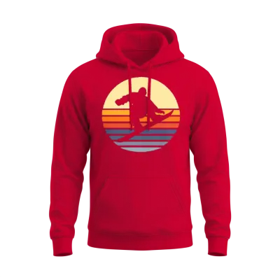 Retro Snowboard Unisex Hoodie - Red