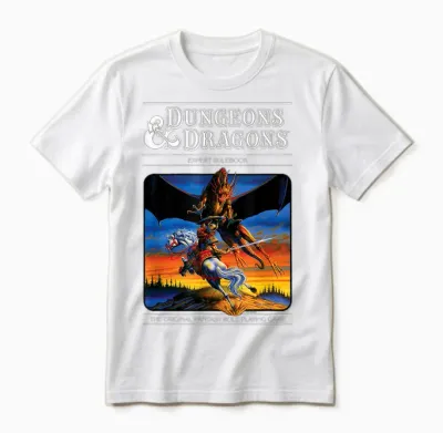 Dungeons & Dragons Vintage Expert Rulebook T-Shirt Small Unisex T-Shirt - White