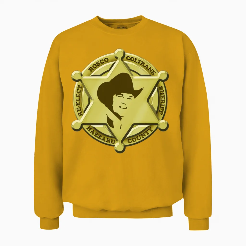 Rosco P. Coltrane Unisex Sweatshirt in Gold