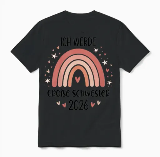 Children's T-Shirt with German Text "ich Werde, Black, S Unisex T-Shirt in Black