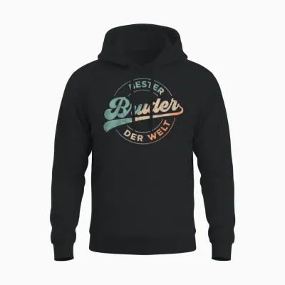 Bester Bruder Der Welt Retro Vatertag Bruder Vintage Unisex Hoodie - Black