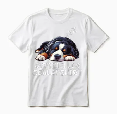 Official Sleep Shirt Bernese Mountain Dog Dog Unisex T-Shirt - White