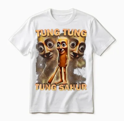 Tung Tung Tung Sahur Unisex T-Shirt - White