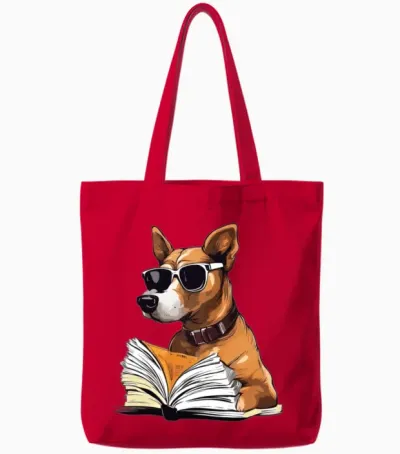 Dog Learning Tote Bags - Red