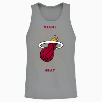 Nba - Miami Heat Stacked City Logo Unisex Tank Top - Sport Grey