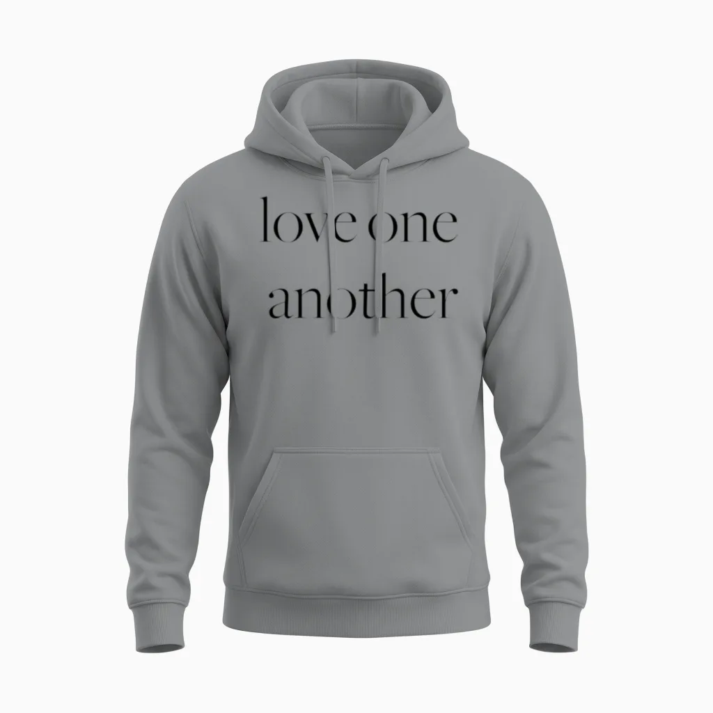 Love One Another | Best-Selling Tshirt Design Unisex Hoodie in Sport Grey