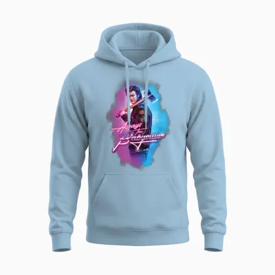 Stranger Things : Steve Harrington Is Still the Babysitter T-Shirt, Black, S Unisex Hoodie - Light Blue