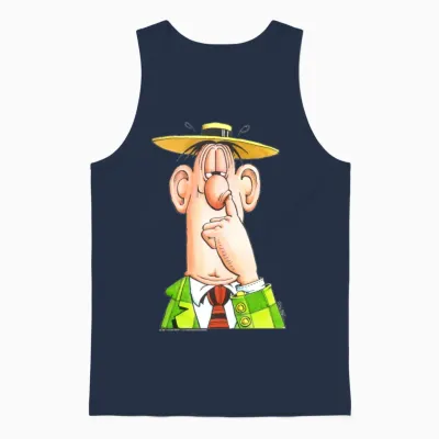 Nose Picker Unisex Tank Top - Navy