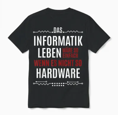 Das Informatik Leben Wäre So Einfach - Funny Saying, T-Shirt, Black Unisex T-Shirt - Black