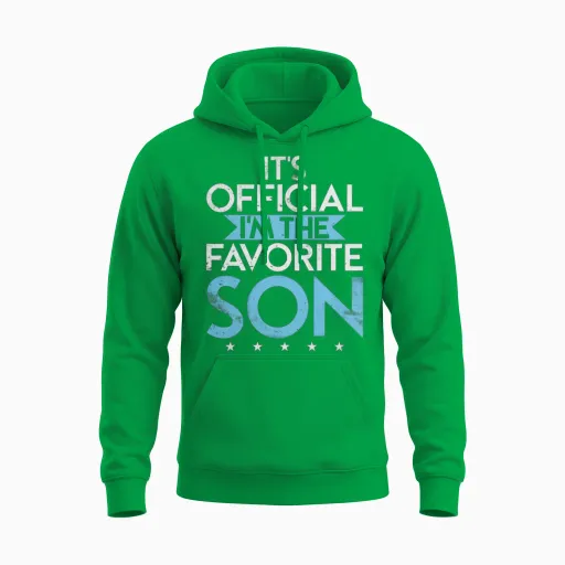 Its Official Im the Favorite Son Unisex Hoodie in Irish Green