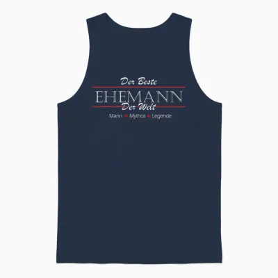 Herren Vatertag Mann Mythos Legende Bester Ehemann Der Welt Unisex Tank Top - Navy