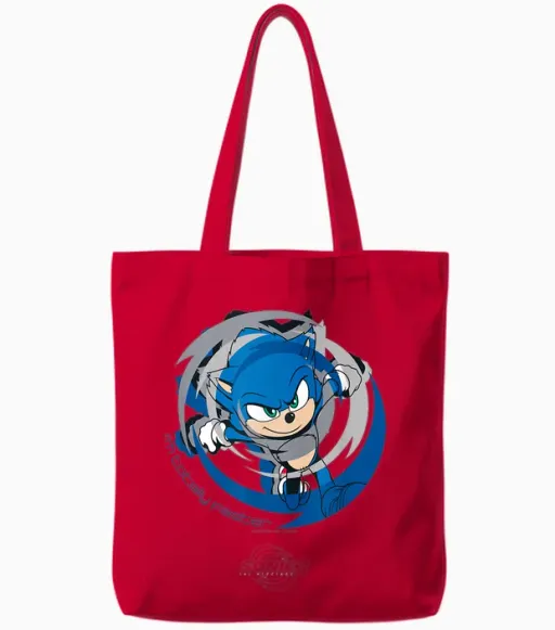 Sonic the Hedgehog : Movie 3 Tote Bags in Red