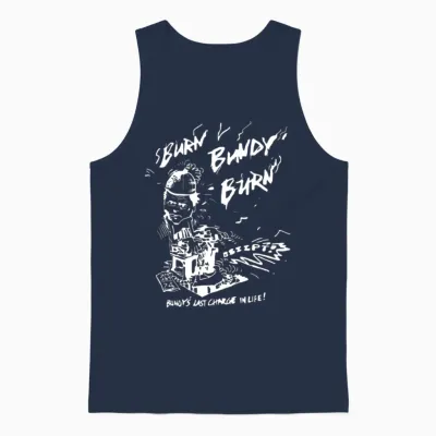 Burn Bundy Burn Execution Day Ted Unisex Tank Top - Navy