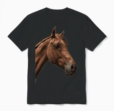 Horse Unisex T-Shirt - Black