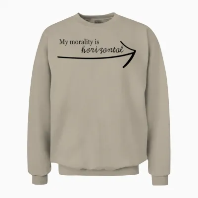 Horizontal Morality Unisex Sweatshirt - Sand