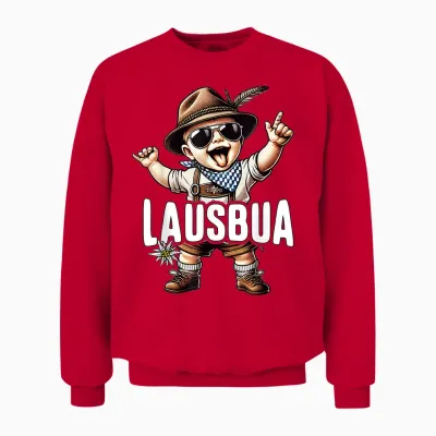 Lausbua T-Shirt Children's Costume Shirt Men's Boys Costume T-Shirt, Black, S Unisex Sweatshirt - Red