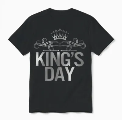 Kingsday Orange Amsterdam Koningsdag Kings Day Niederlande Unisex T-Shirt - Black