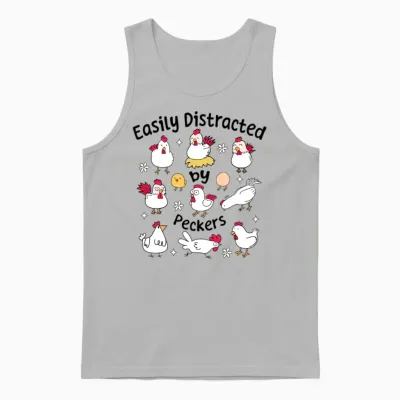 Funny Chicken Funny Sarcastic Unisex Tank Top - Ash