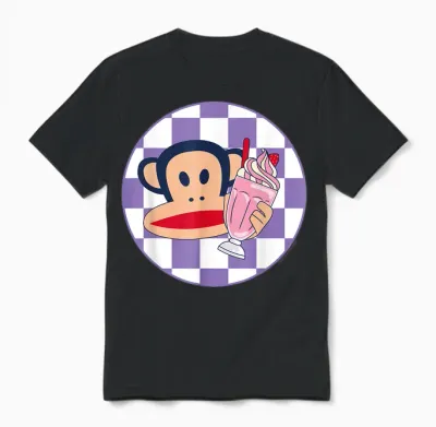Paul Frank Milchshake Julius Monkey Diner Unisex T-Shirt - Black
