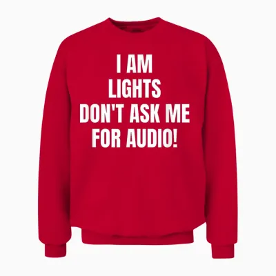 Ich Bin Lichter Fragen Mich Nicht Nach Audio! Unisex Sweatshirt - Red
