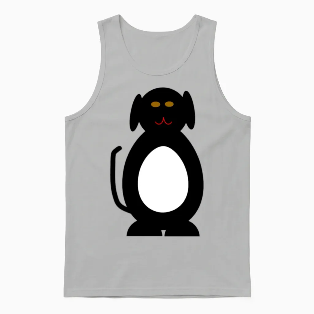 Bw Dog - Lovers Unisex Tank Top in Ash