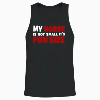 Small Horse Unisex Tank Top - Black