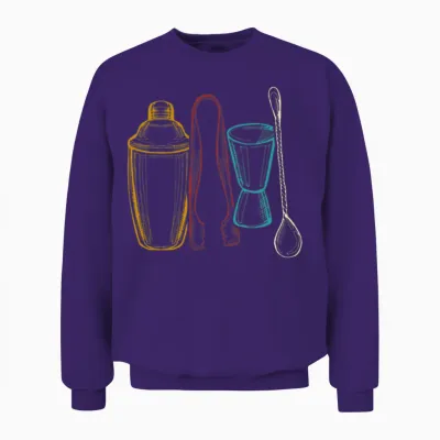 Bartender Mixologist Retro Unisex Sweatshirt - Purple