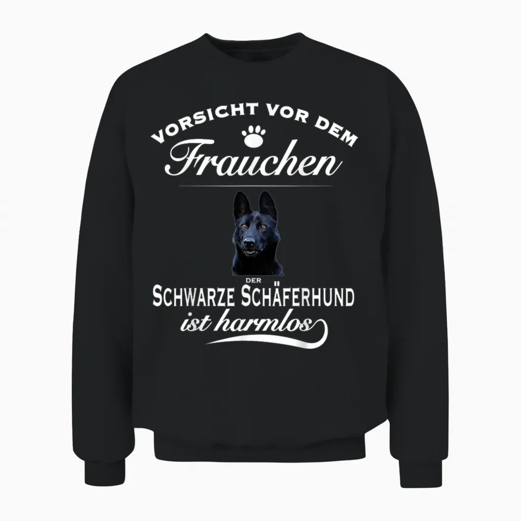 Deutscher Schäferhund - Schwarzer Schäferhund Unisex Sweatshirt in Black