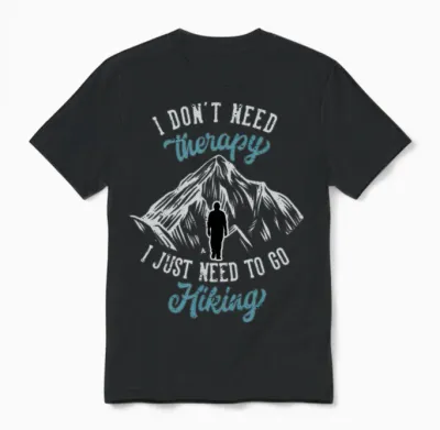 Hiking Unisex T-Shirt - Black