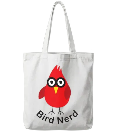 Bird Nerd Tote Bags - White