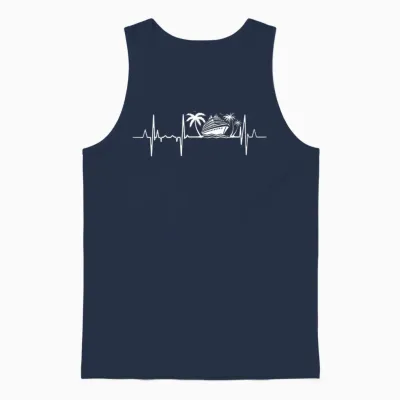 Battement De Cœur Du Bateau De Croisière Unisex Tank Top - Navy