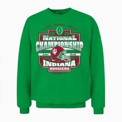 Indiana Hoosiers Cfp National Championship 2026 Icon Black Unisex Sweatshirt - Irish Green