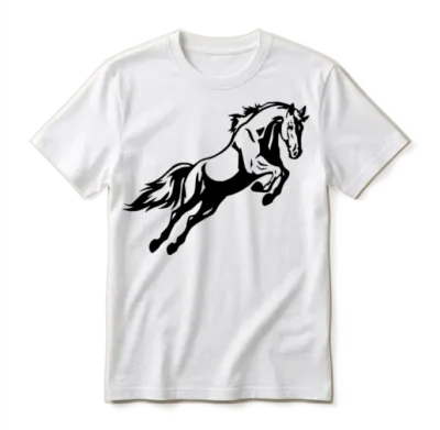 Leaping Horse Unisex T-Shirt - White