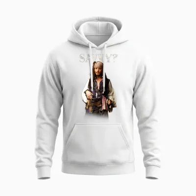 Disney Pirates of the Caribbean Captain Jack Savvy? Unisex Hoodie - White