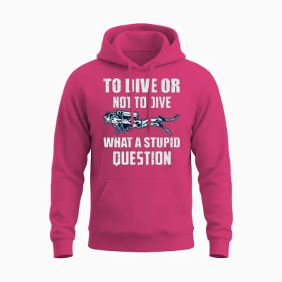 To Dive or Not to Dive Unisex Hoodie - Heliconia