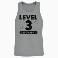 Level 3 Geschafft 3 Hochzeitstag 3 Jahre Unisex Tank Top in Sport Grey - 2
