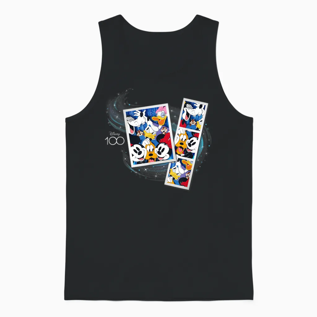Disney 100 Anniversary Mickey and Pals Photo Booth D100 Unisex Tank Top in Black
